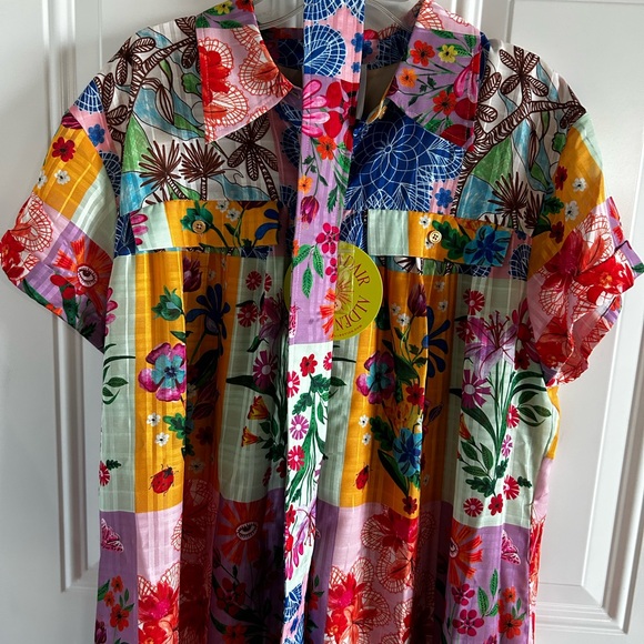 NEW ALDEN ADAIR women's heather dress in floral Size Large. - Picture 3 of 9